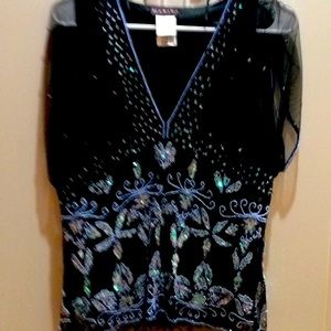 Marina sequined and beaded top.